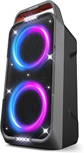 Foxdawn Party Bluetooth Speaker: 240W Peak Loud Sound, Deep Bass, 15H Playtime, Fast Charg