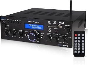 Pyle Wireless Bluetooth Home Stereo Amplifier - Multi-Channel 200 Watt Power Amplifier Hom