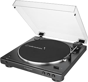 Audio-Technica AT-LP60XBT-BK Fully Automatic Wireless Belt-Drive Stereo Turntable, Hi-Fi, 